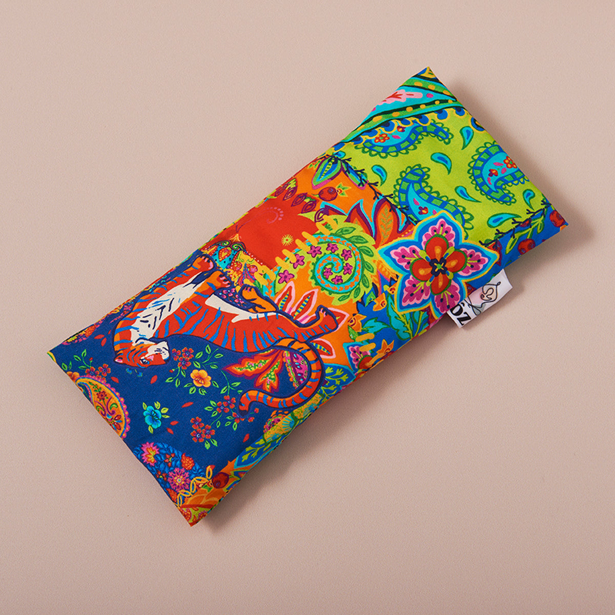 Coussin pour les yeux tigre fleurs multicouleurs 