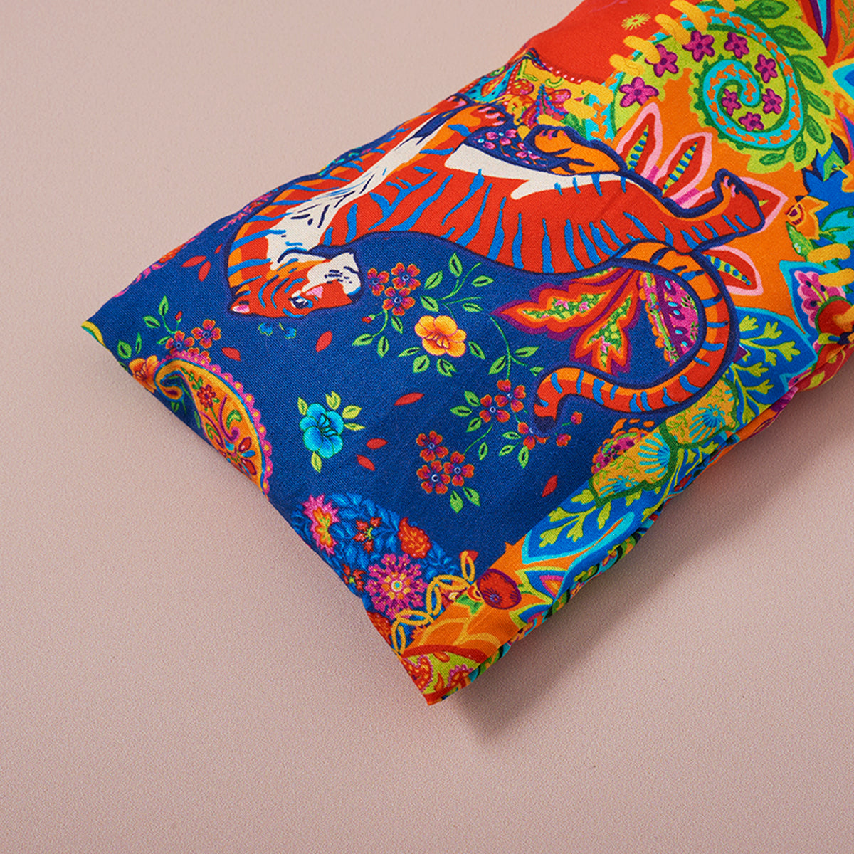 Coussin pour les yeux multicouleurs tigre et fleurs