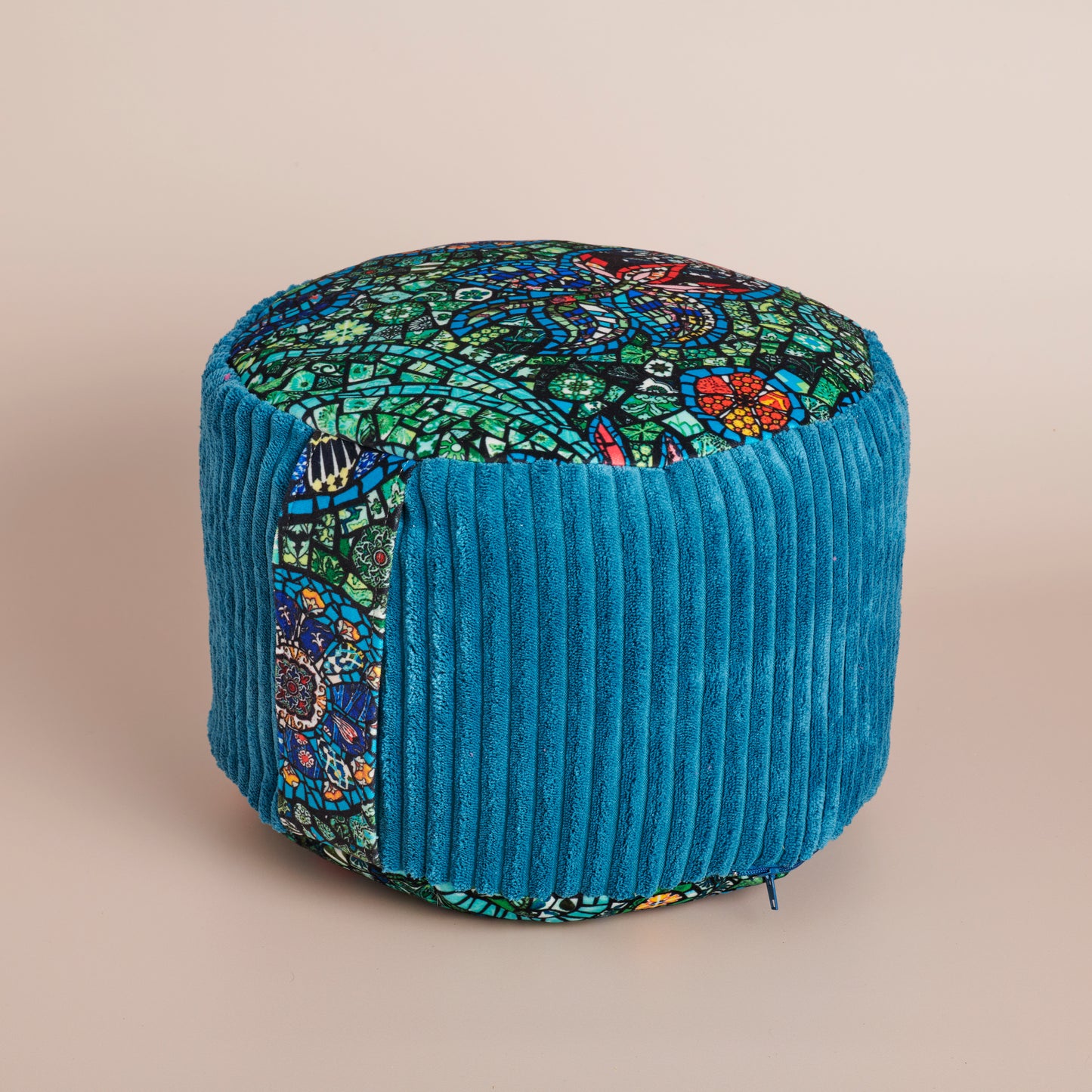 Rondo coussin haut de méditation mosaïque