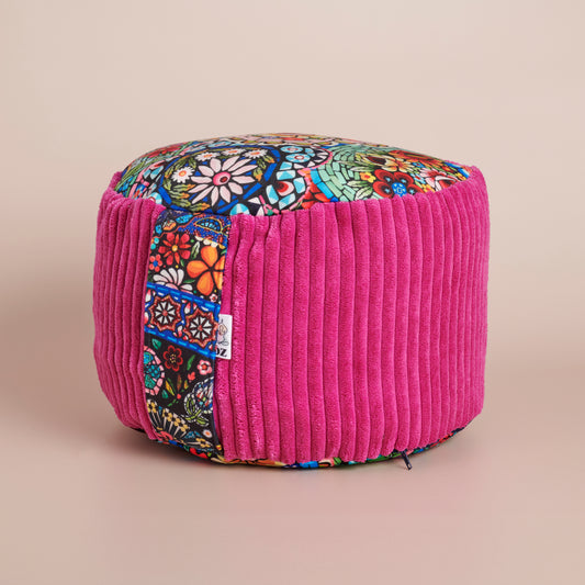 Rondo coussin de méditation haut vitraux coeur