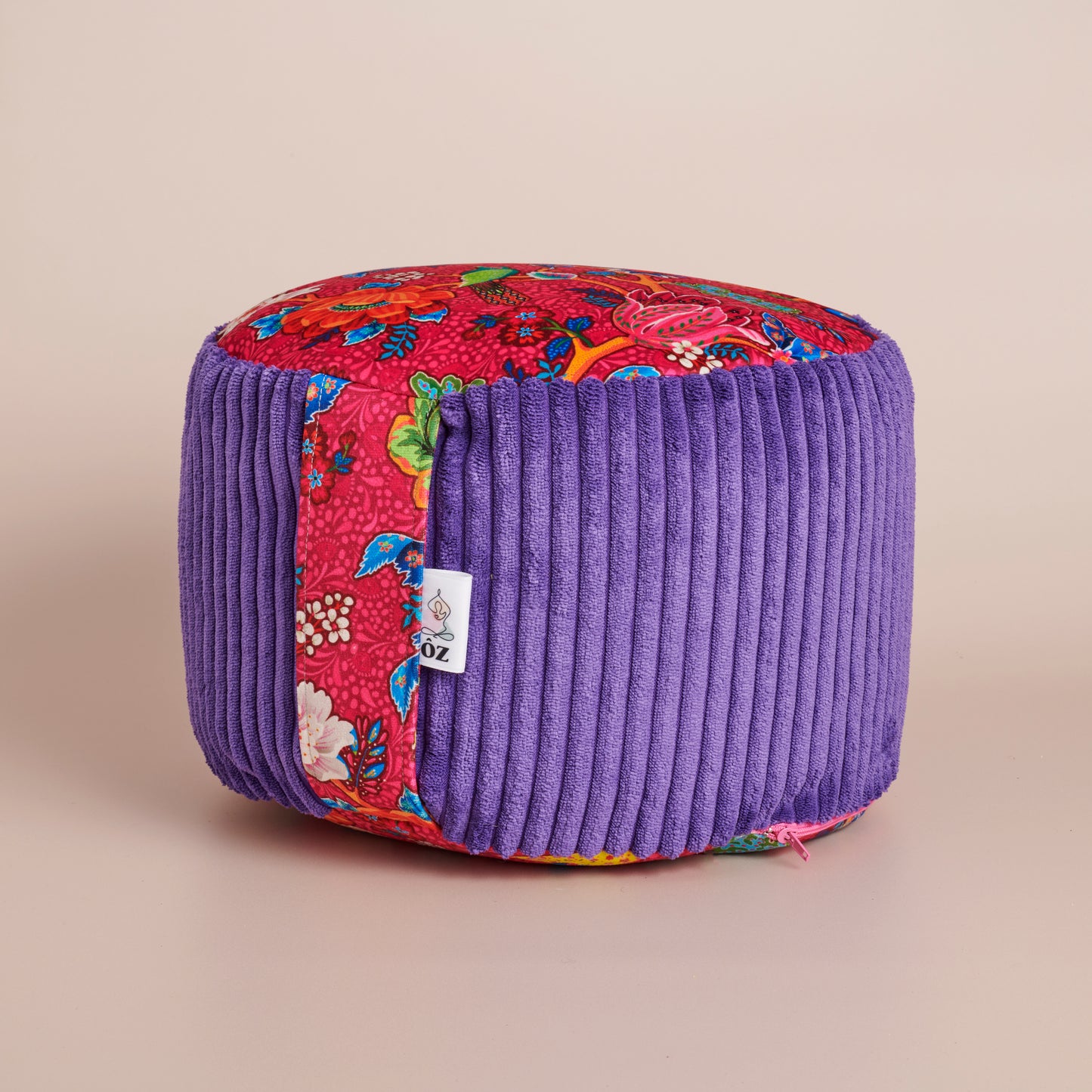 Rondo coussin de méditation haut bali rose