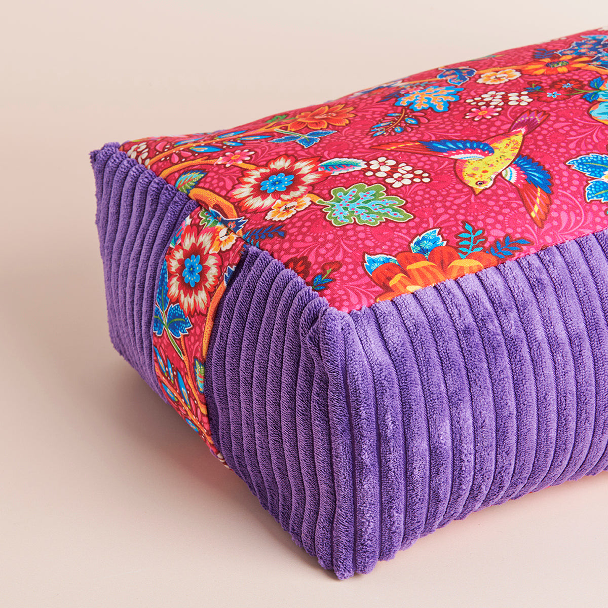 Bolster rectangulaire traversin de yoga oiseaux du paradis
