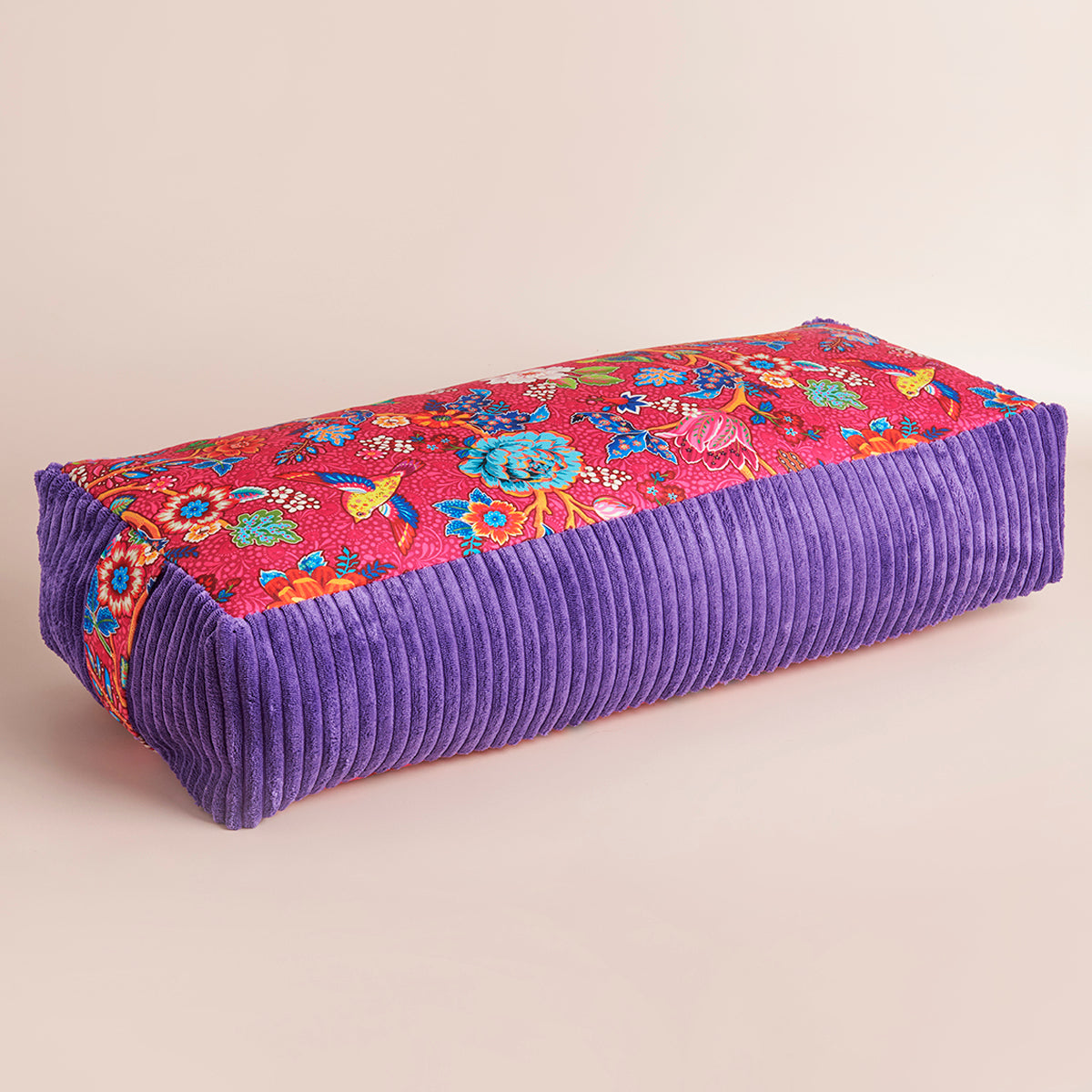 Bolster rectangulaire traversin de yoga oiseaux du paradis